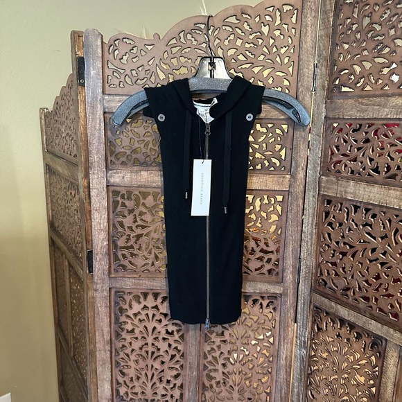 NEW NWT Veronica Beard Cashmere Hoodie Black 00-14 & Cuffs - Picture 2 of 5